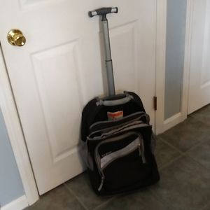 LL Bean Rolling Deluxe Bookbag Backpack Extendable